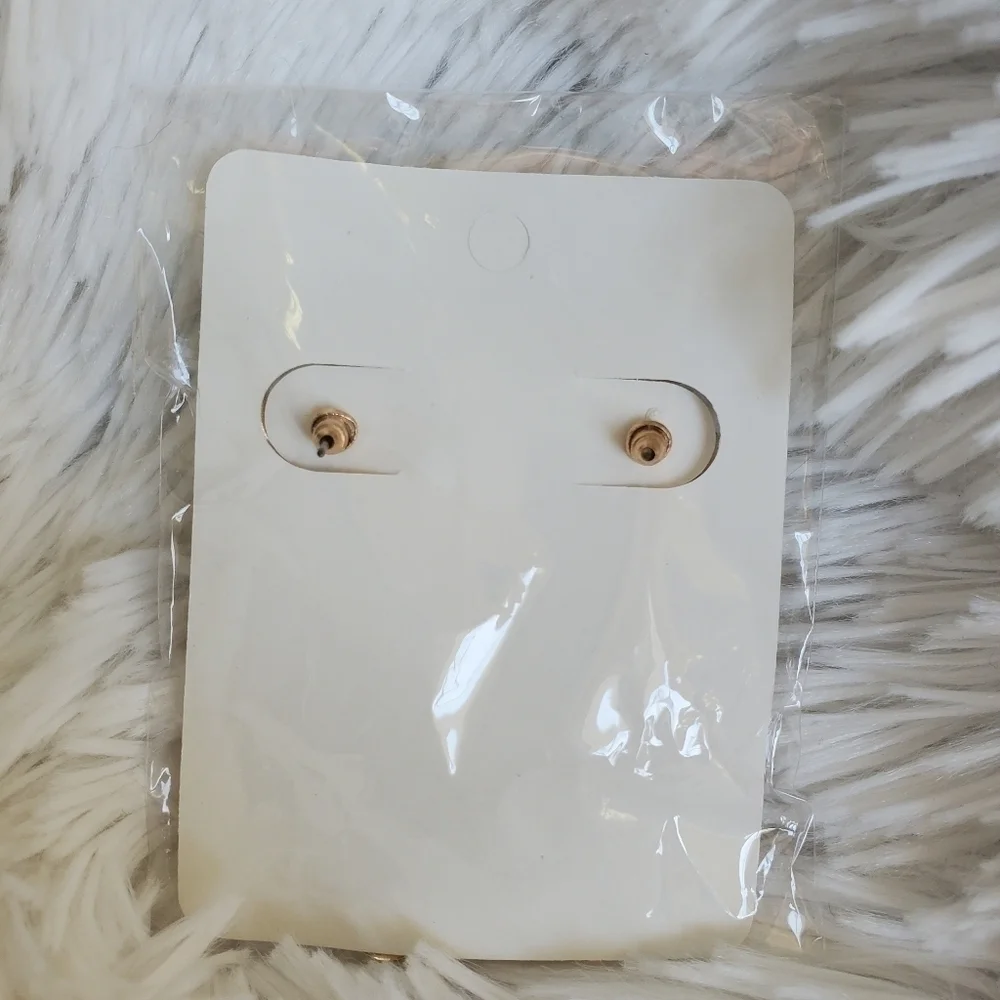 NEW Large Gold Monstera Leaf Earrings - Picture 5 of 5